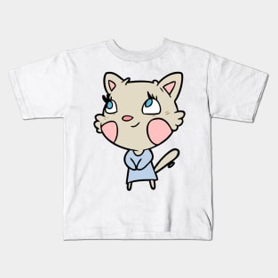 Happy Cartoon Cat Kids T-Shirt